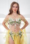 Professional Belly Dancing Costumes yellow - Aida Style